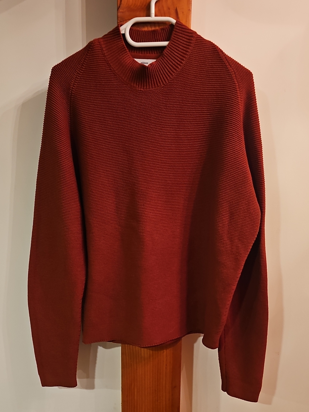 MINIMUM  Ribbed Mock Neck Sweater - Rust